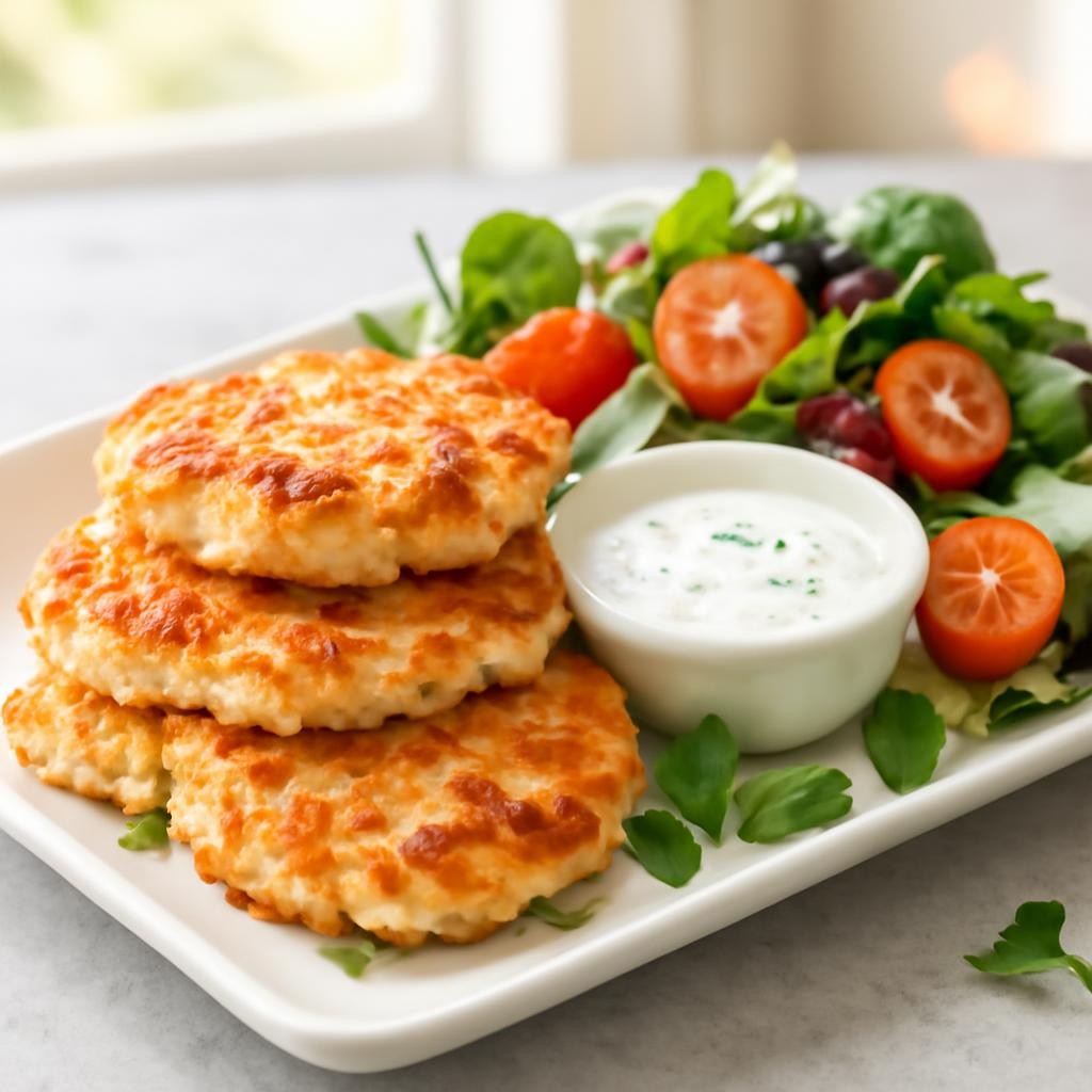 keto cheesy chicken fritters recipe