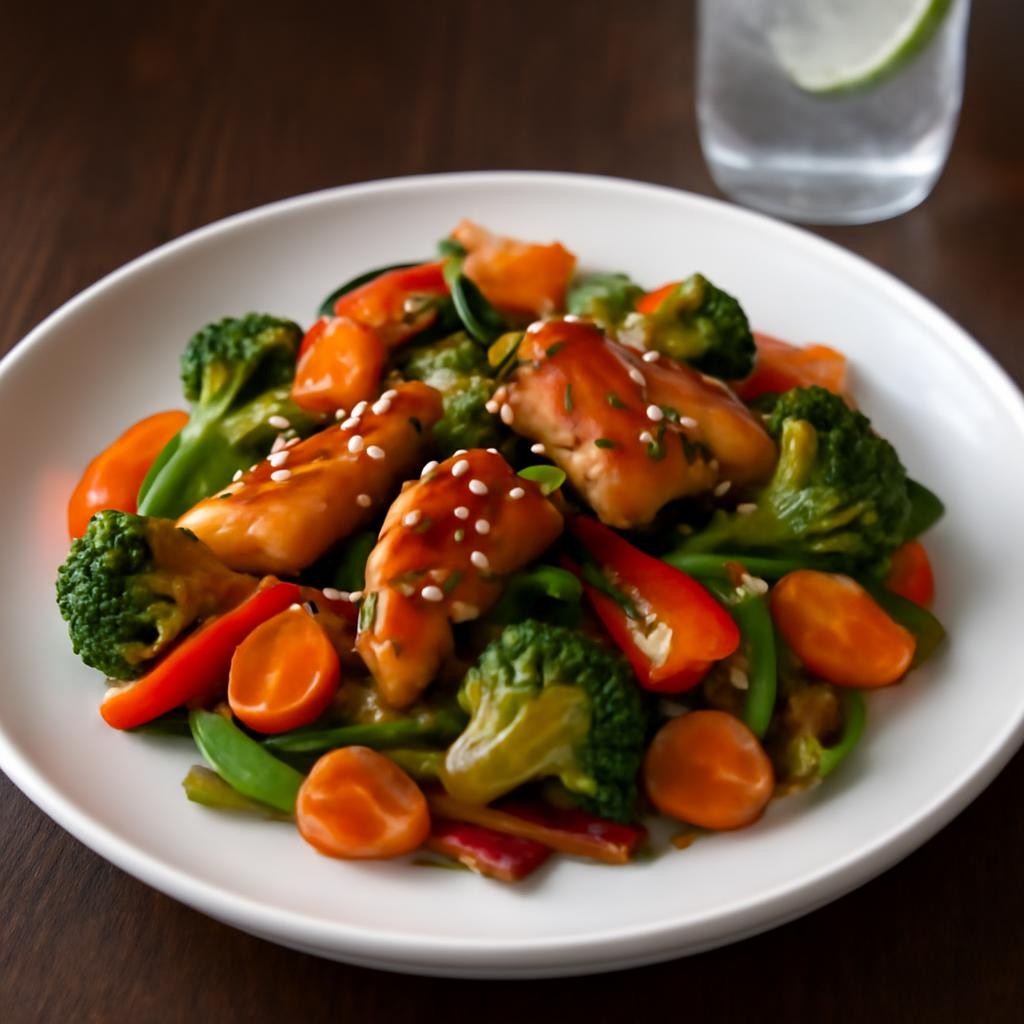low carb chicken teriyaki stir fry