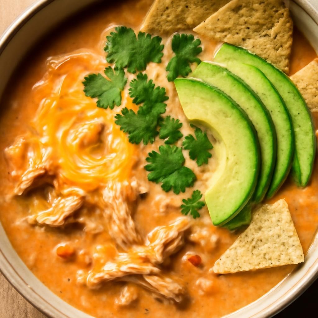 Crockpot Creamy Chicken Taco Soup