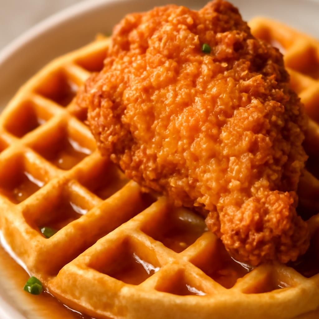 Keto Crispy Chicken & Waffles