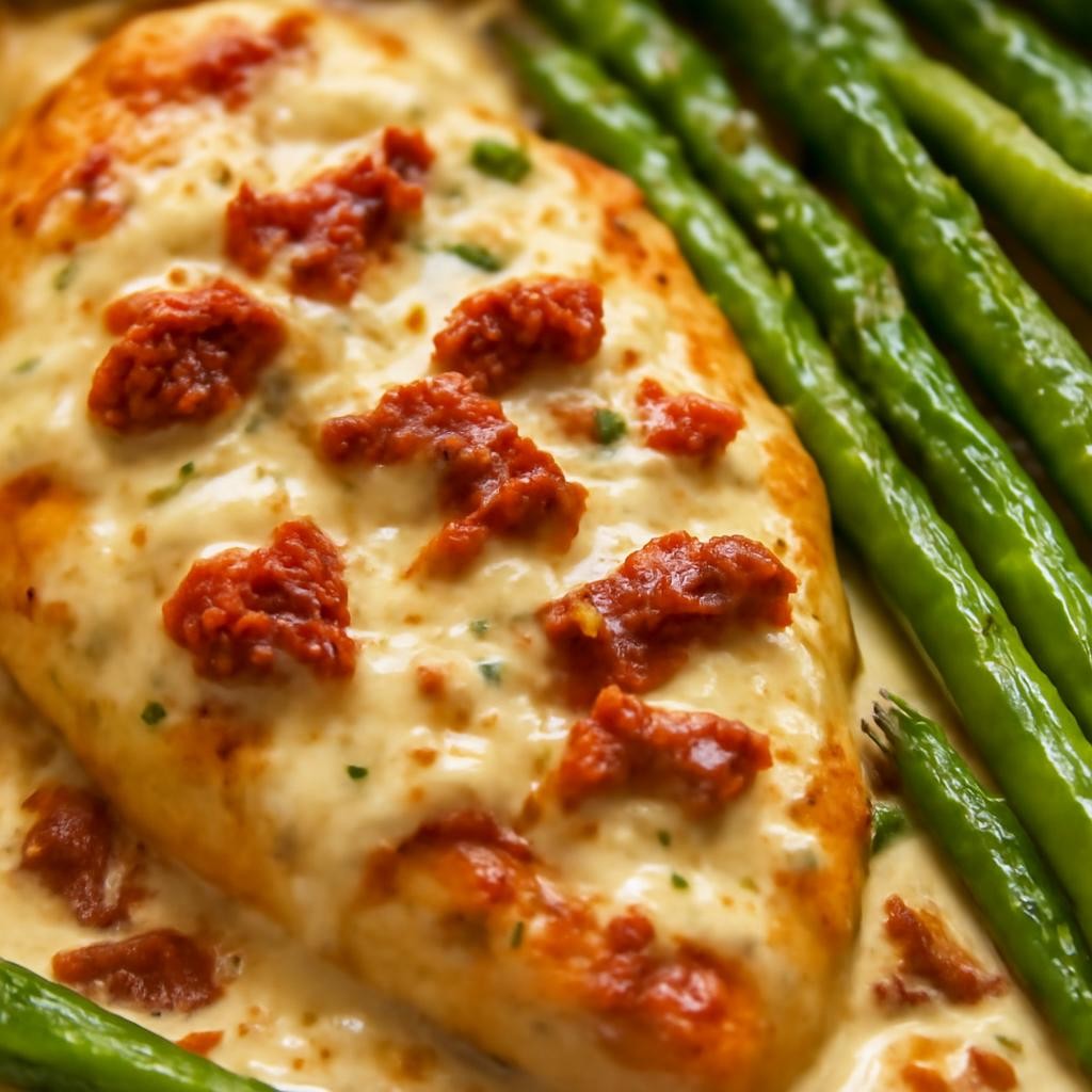Keto Tuscan Chicken and Asparagus