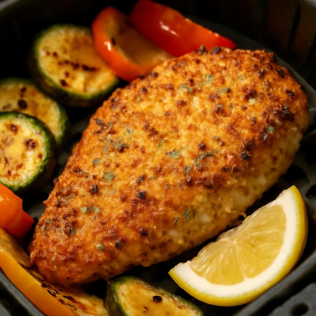 air fryer parmesan crusted chicken