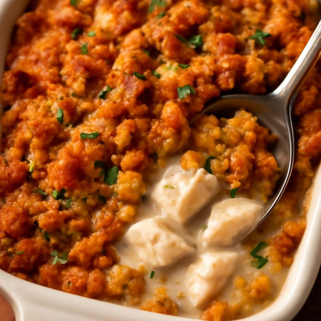 chicken and stuffing casserole recipe