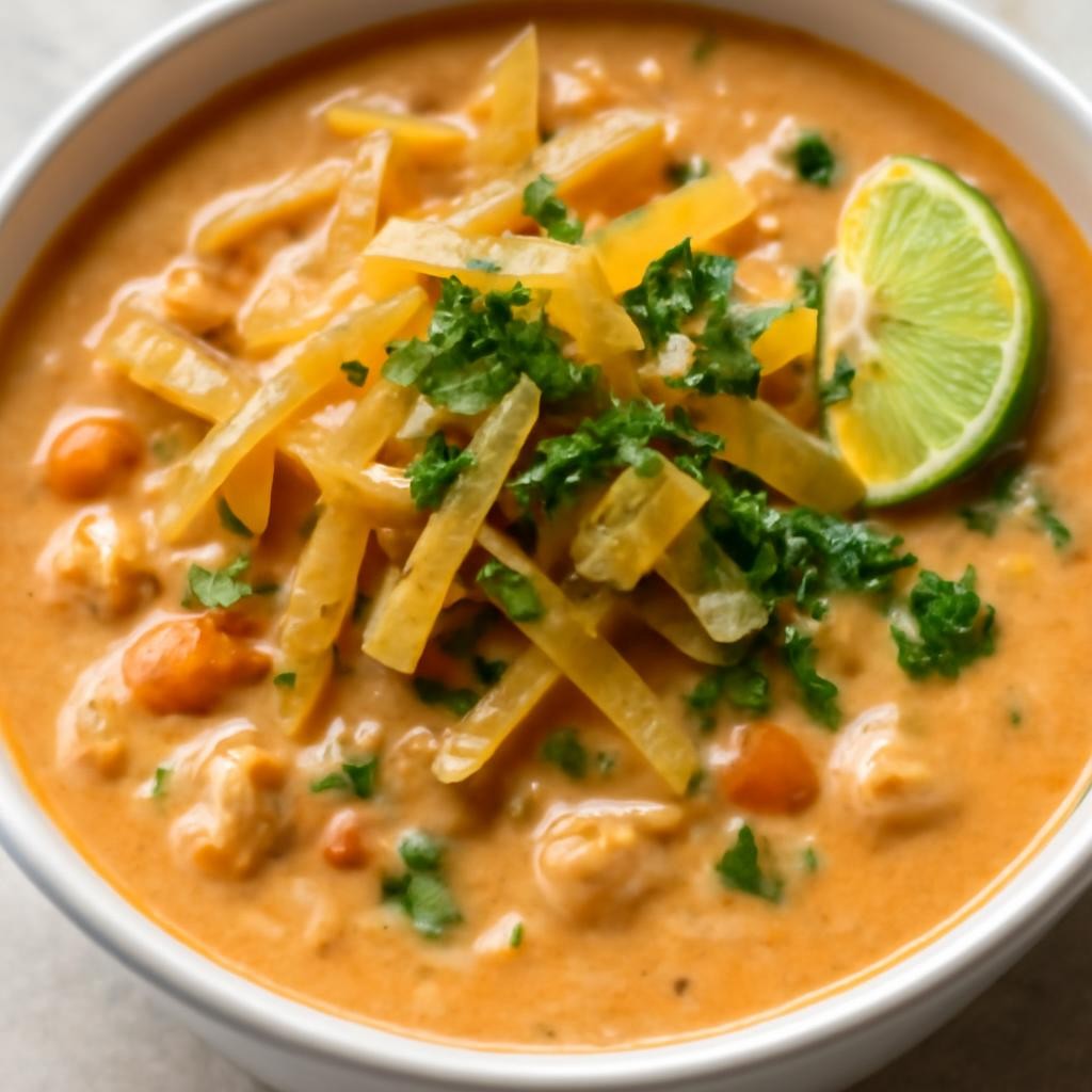 crockpot creamy chicken tortilla soup recipe