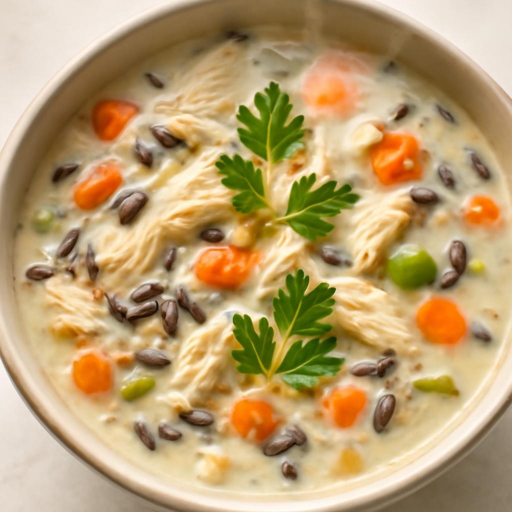 instant pot chicken and wild rice soup