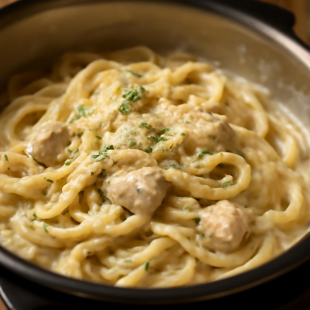 instant pot chicken fettuccine alfredo
