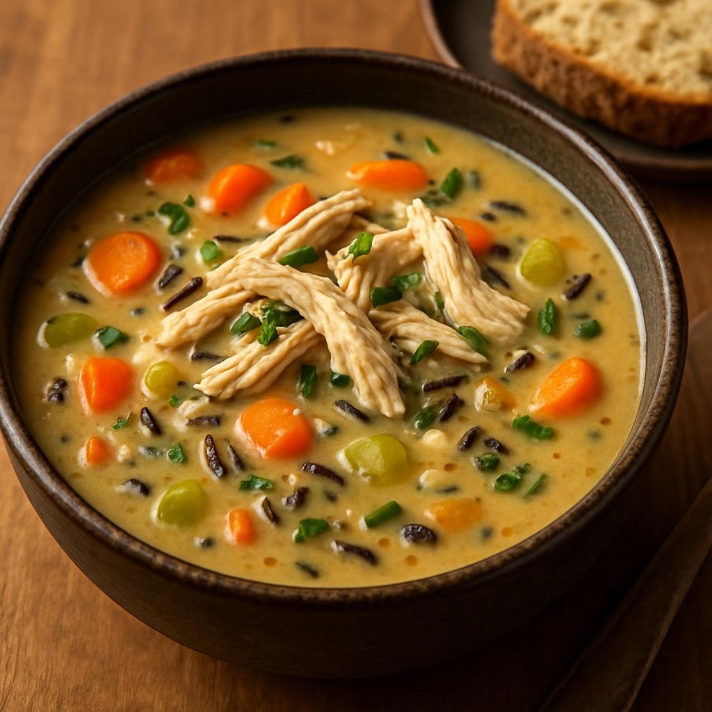 instant pot chicken and wild rice soup
