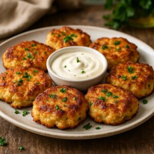 Keto Cheesy Chicken Fritters