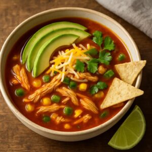 Low Carb Chicken Tortilla Soup