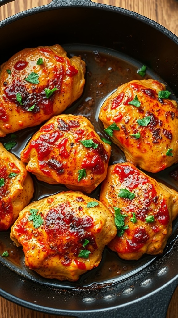 Delicious spicy Cajun chicken thighs in an Instant Pot.