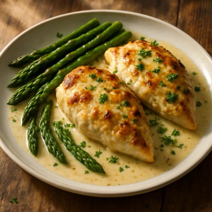 Creamy Baked Chicken and Asparagus