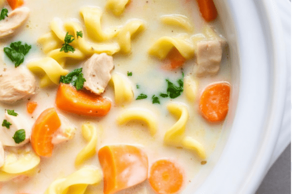 best Creamy Crockpot Chicken Noodle Soup