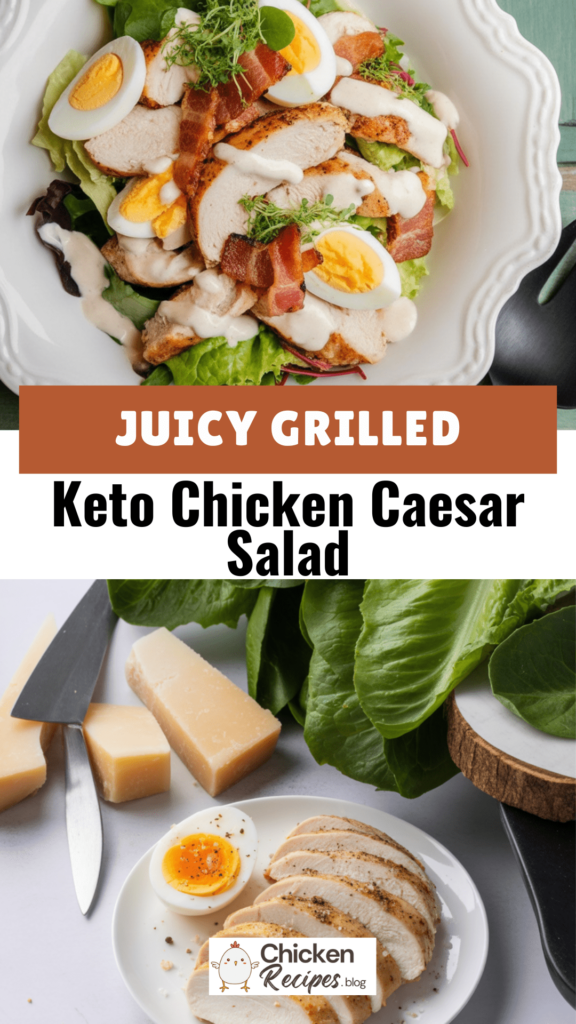 EASY Keto Chicken Caesar Salad