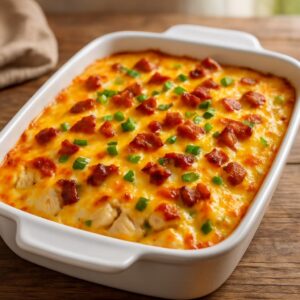 Keto Chicken Bacon Ranch Casserole