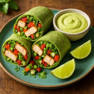 Low Carb Baja Chicken Salad Wraps