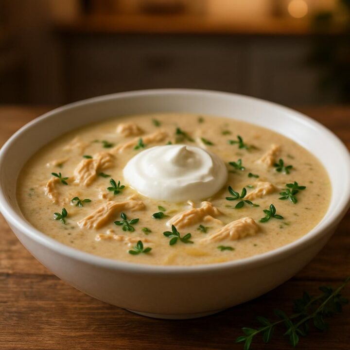 Low Carb Creamy Chicken Thyme Soup