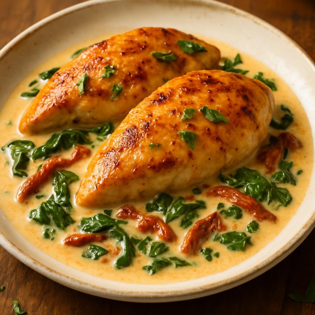 Low Carb Creamy Tuscan Chicken