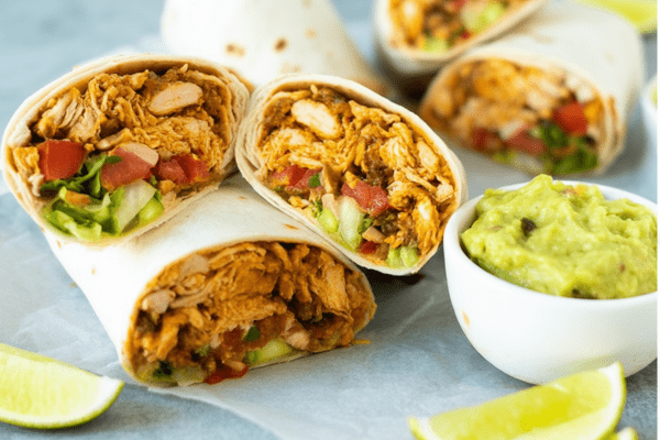 Shredded Chicken Burritos