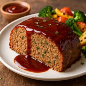 Smoked Meatloaf with BBQ Glaze