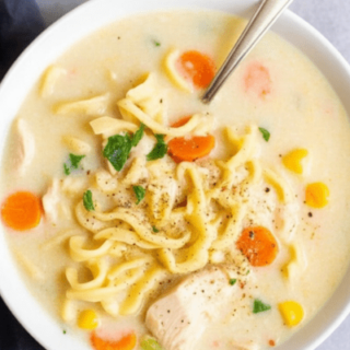 Creamy Crockpot Chicken Noodle Soup