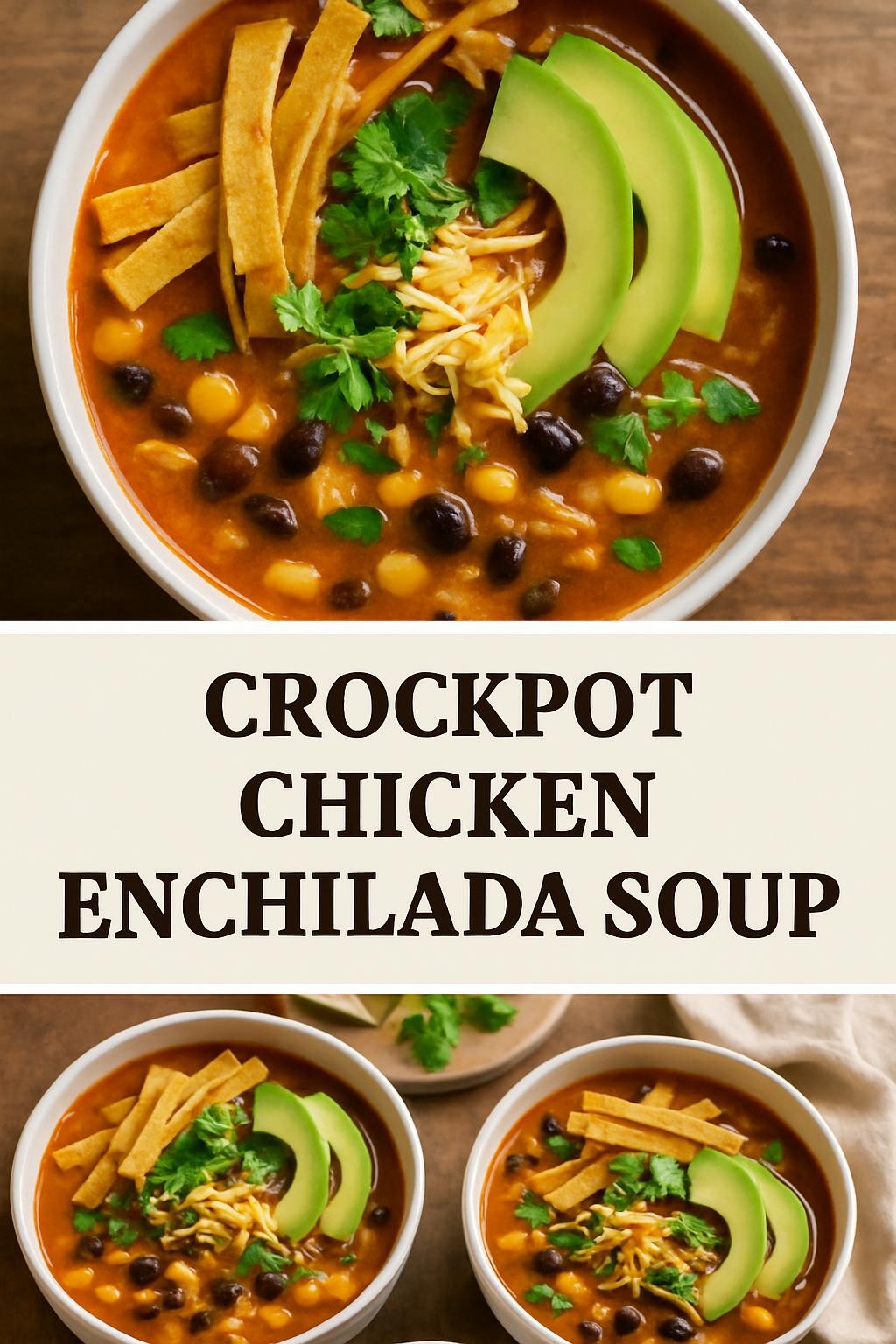 Crockpot Chicken Enchilada Soup