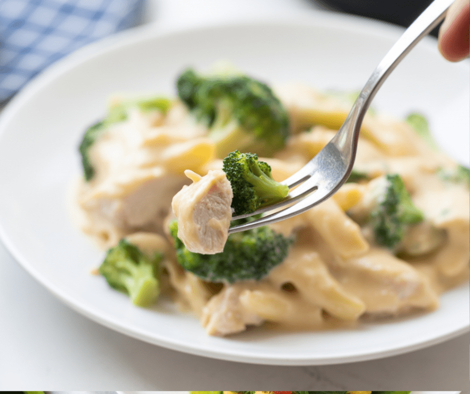 best Keto Chicken Alfredo with Broccoli Bake
