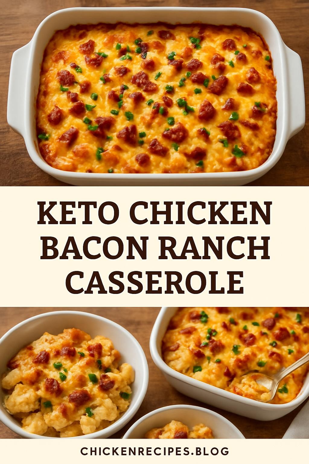 Keto Chicken Bacon Ranch Casserole