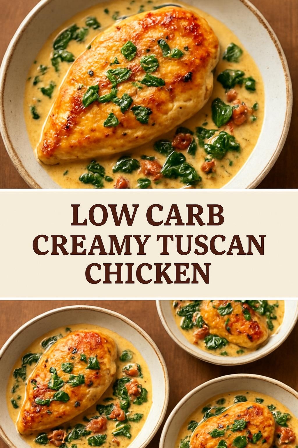 Low Carb Creamy Tuscan Chicken