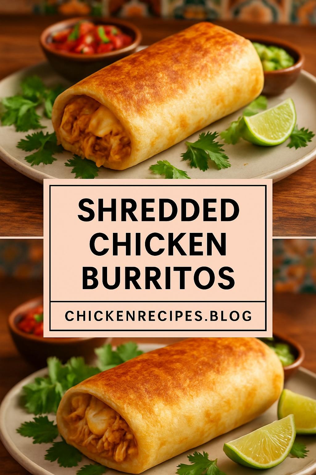 Shredded Chicken Burritos