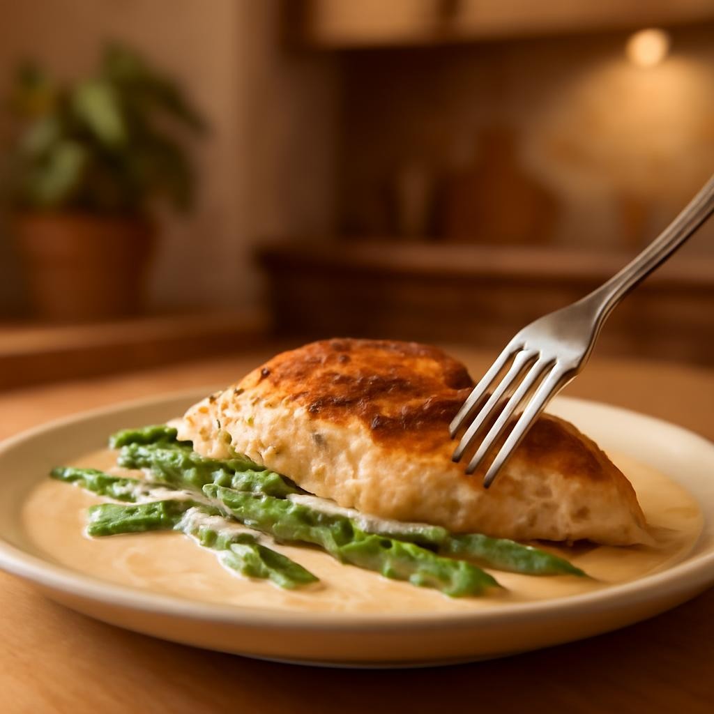Creamy Baked Chicken and Asparagus