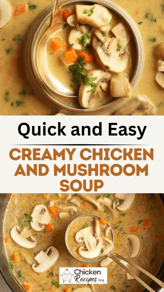 easy Creamy Chicken and Mushroom Soup