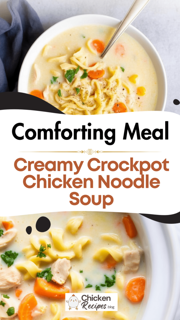 easy Creamy Crockpot Chicken Noodle Soup