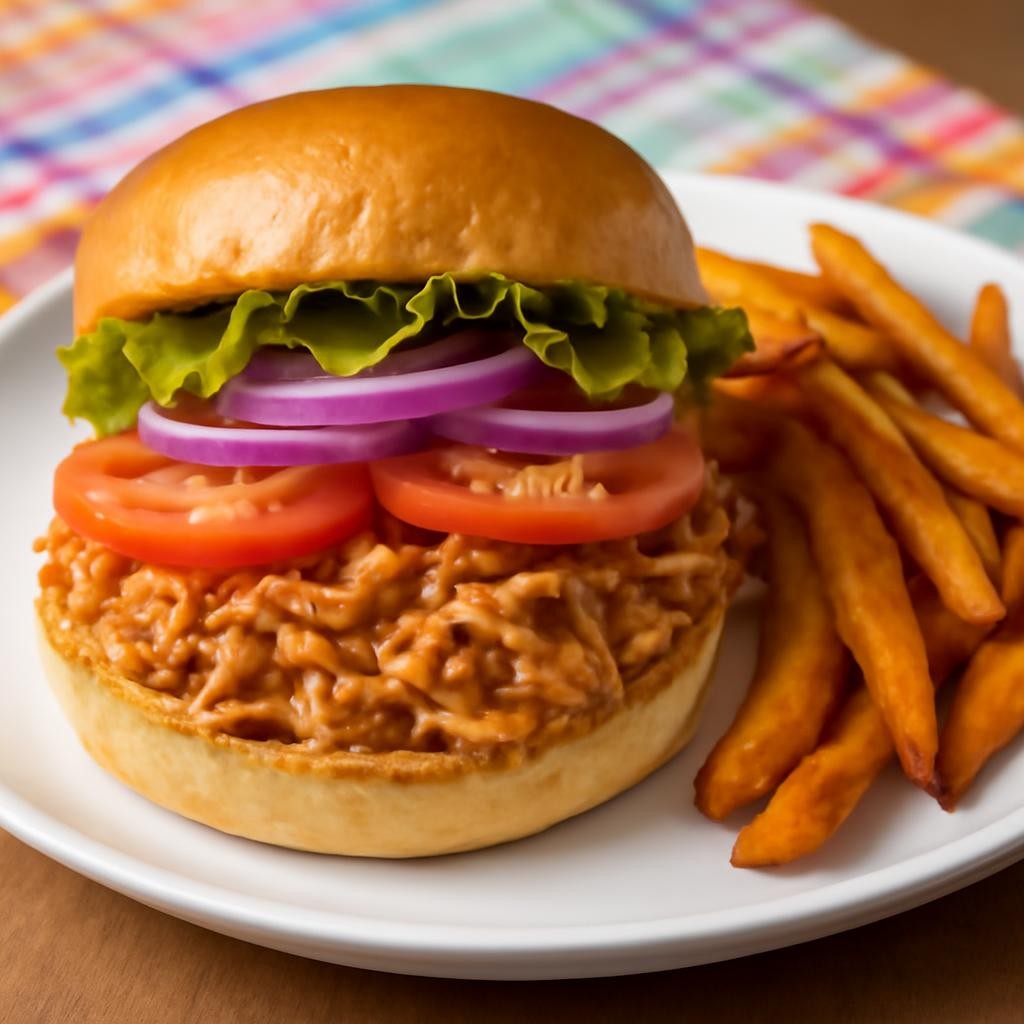 Crockpot Shredded Chicken Sandwiches