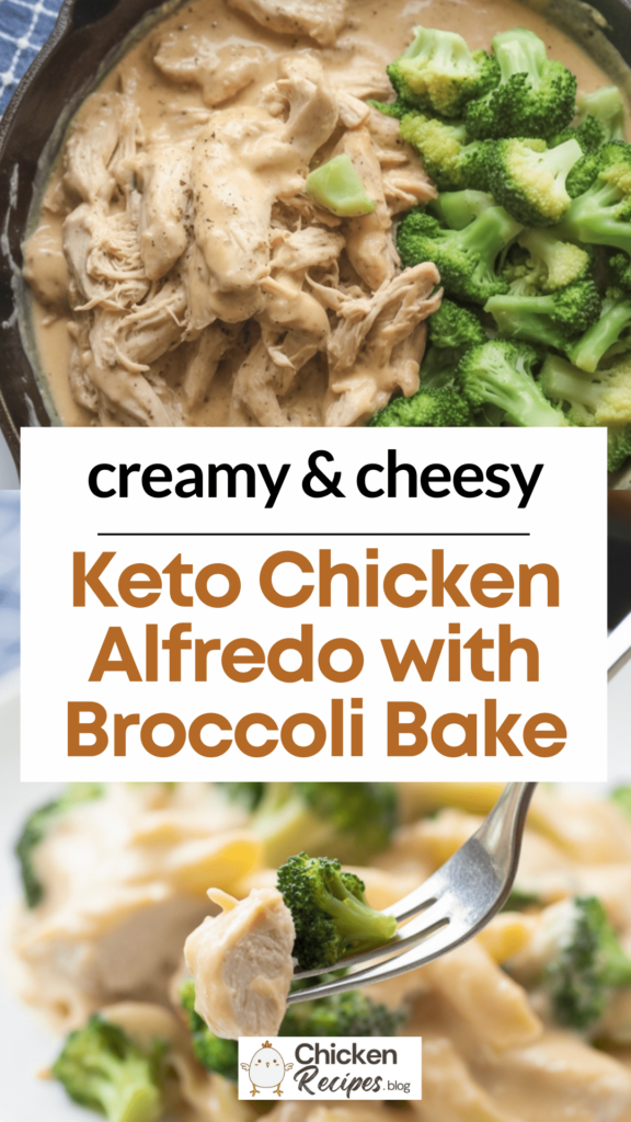 easy Keto Chicken Alfredo with Broccoli Bake