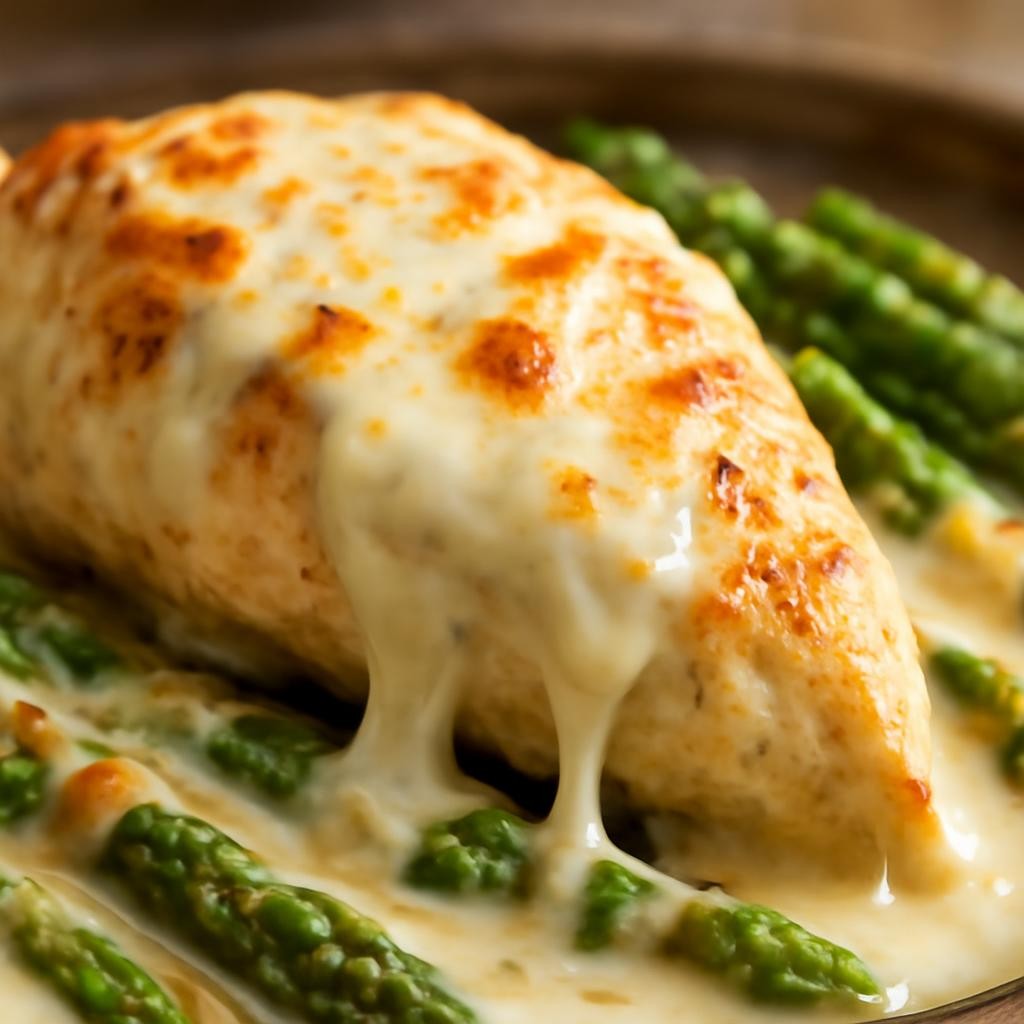 Creamy Baked Chicken and Asparagus