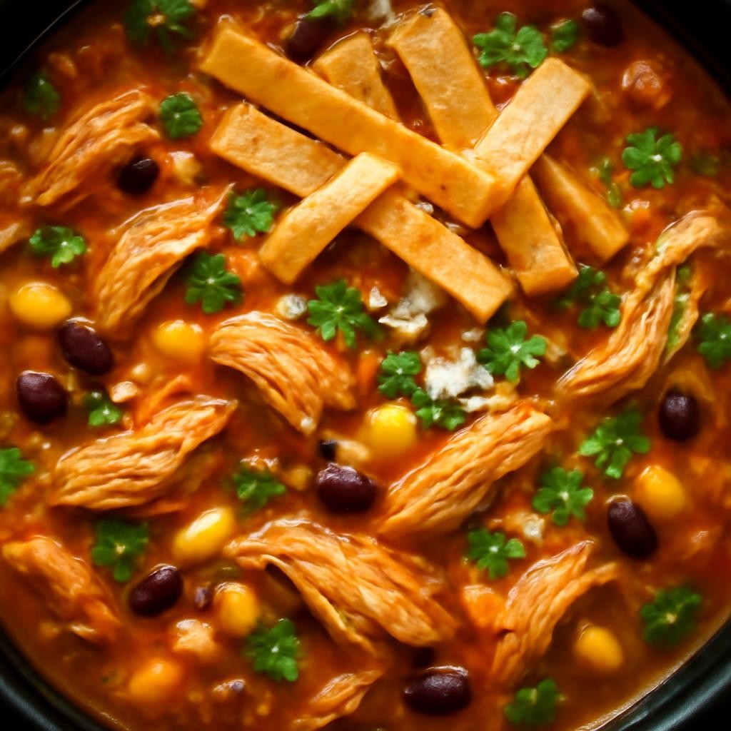 Crockpot Chicken Enchilada Soup