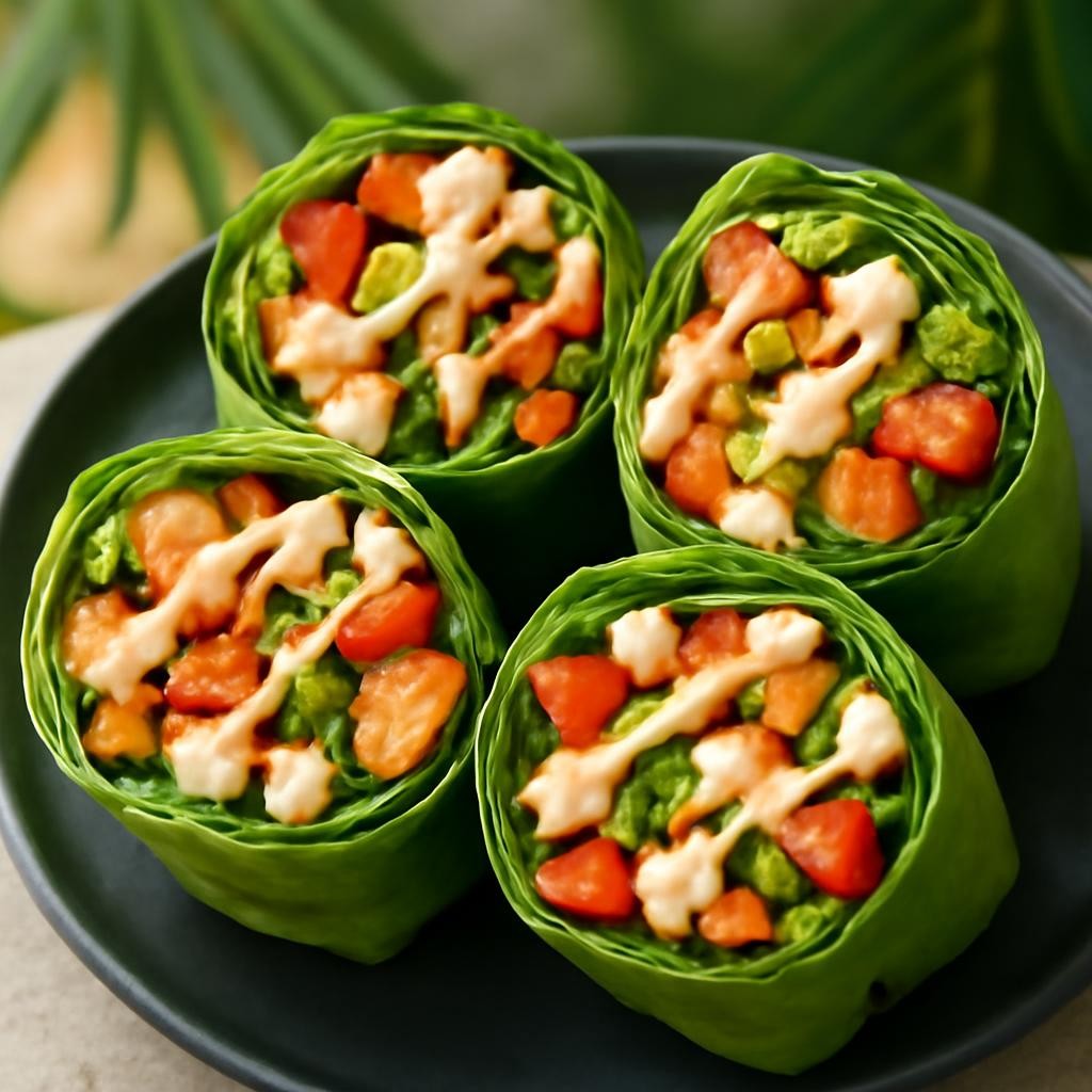 Low Carb Baja Chicken Salad Wraps 