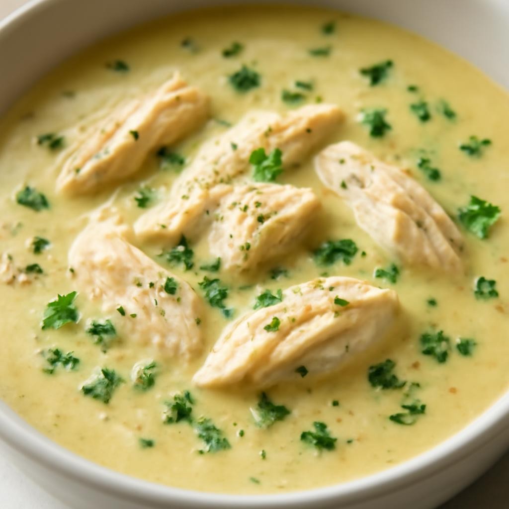 Low Carb Creamy Chicken Thyme Soup