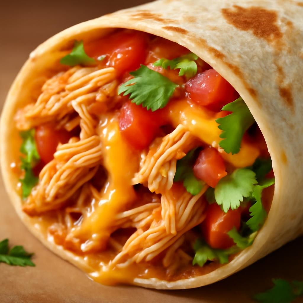 Shredded Chicken Burritos