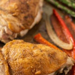 Baked Chicken Thighs With Asparagus