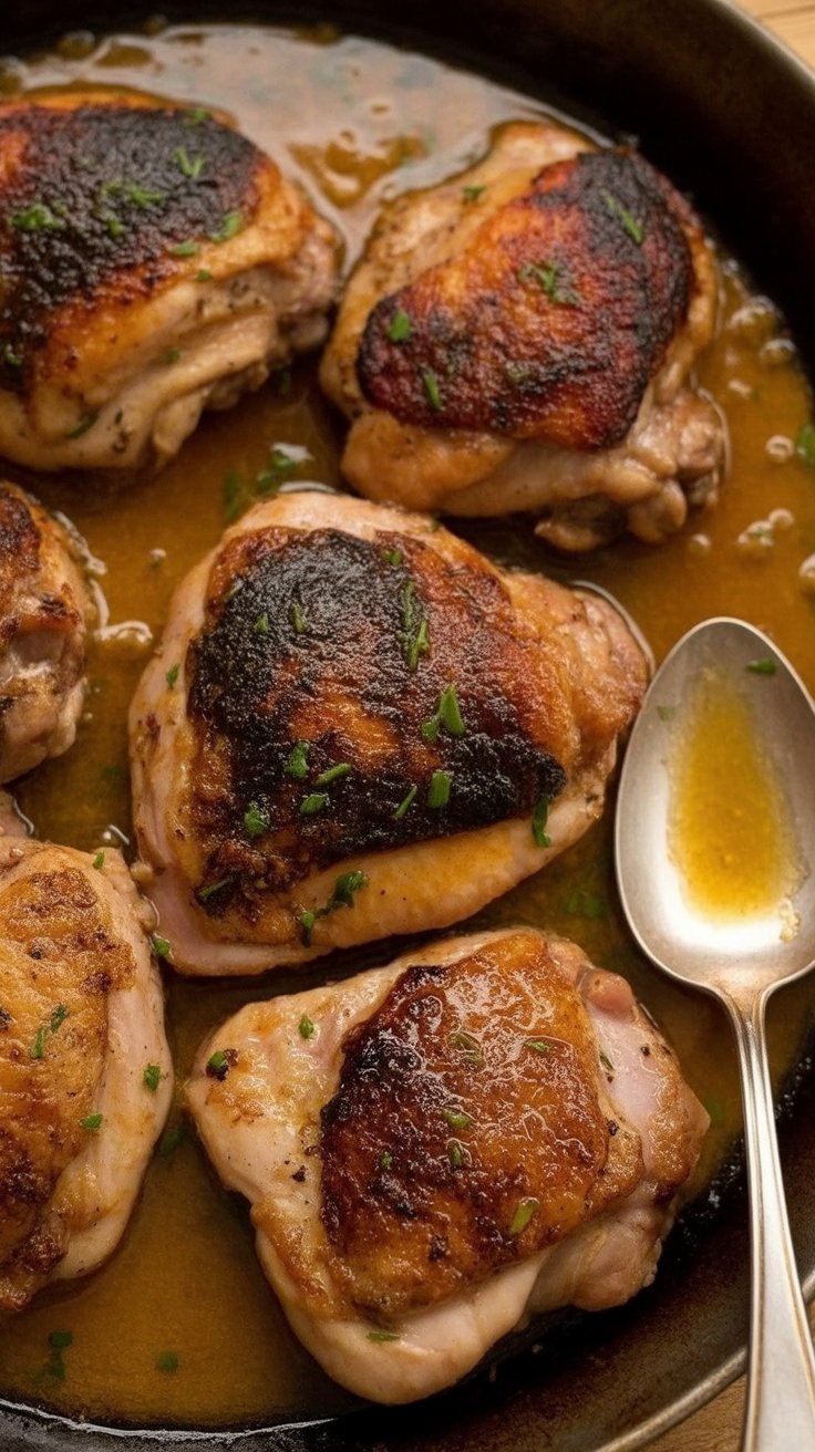 Crispy Garlic Chicken Thighs