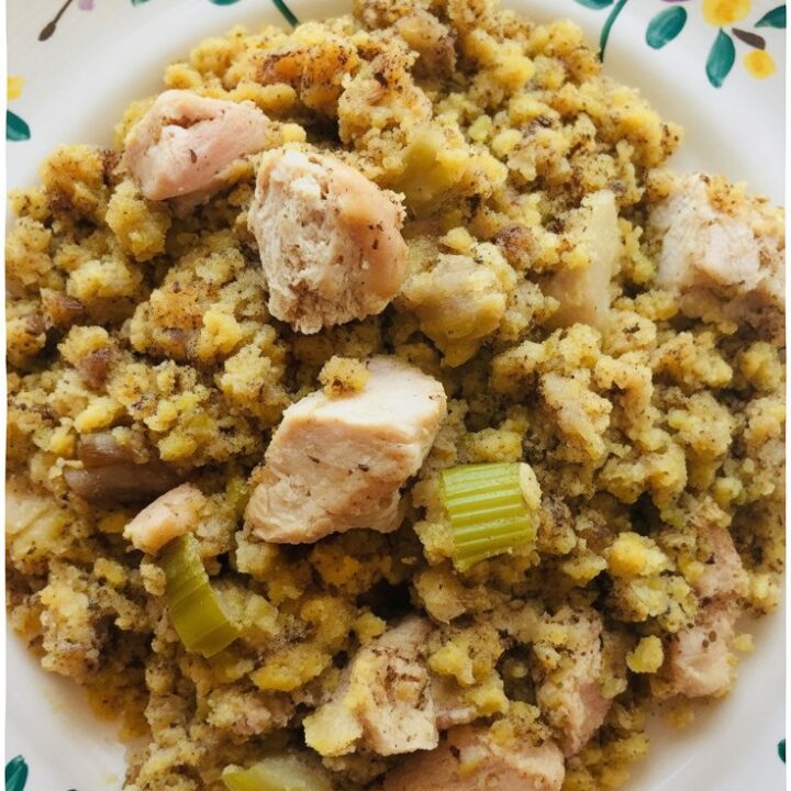 Crockpot Chicken and Cornbread Dressing