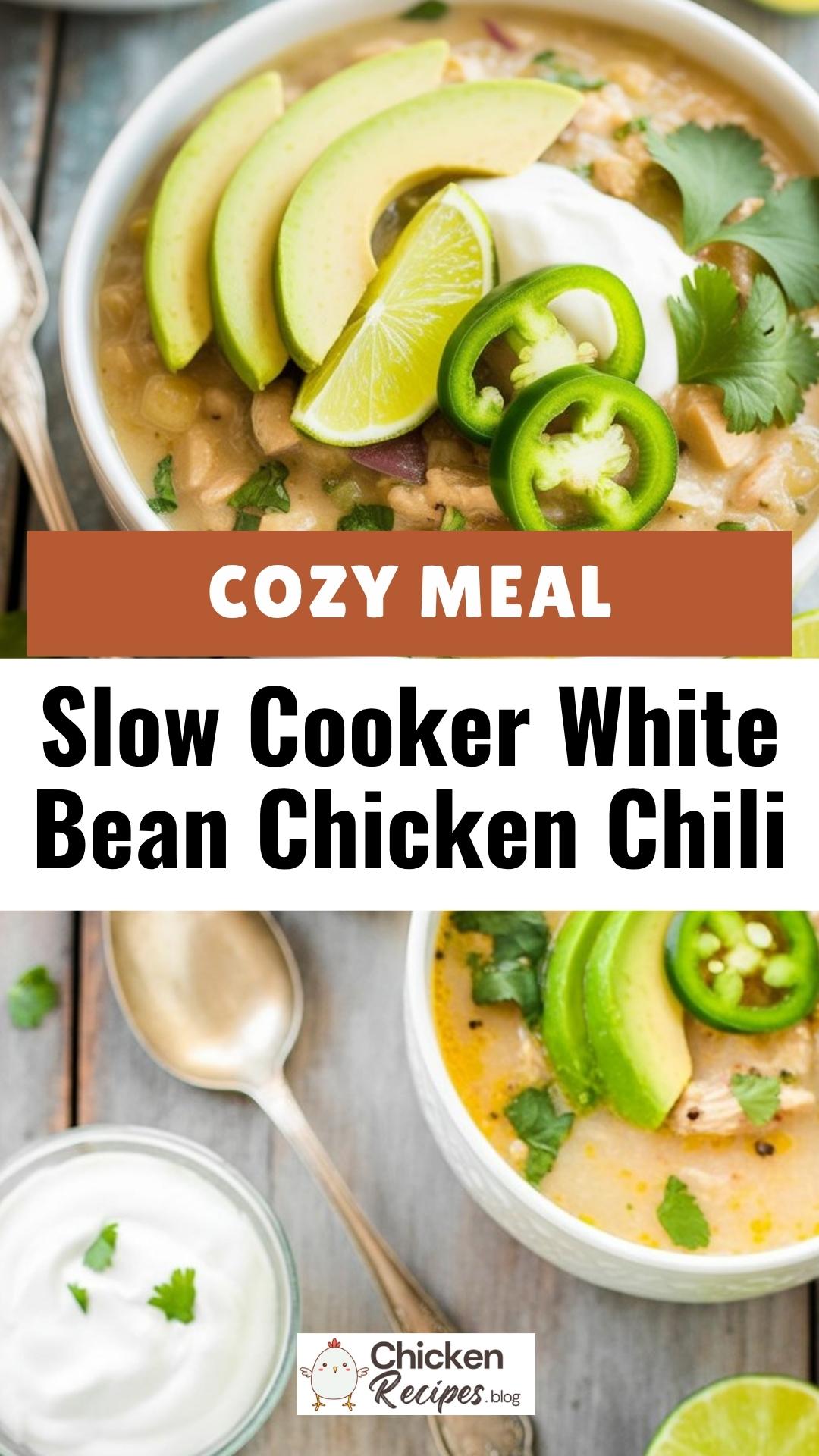 EASY Slow Cooker White Bean Chicken Chili