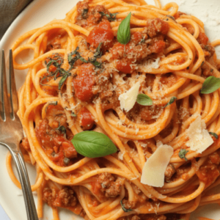 Ground Chicken Spaghetti