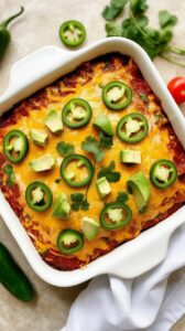 Keto Chicken Enchilada Casserole