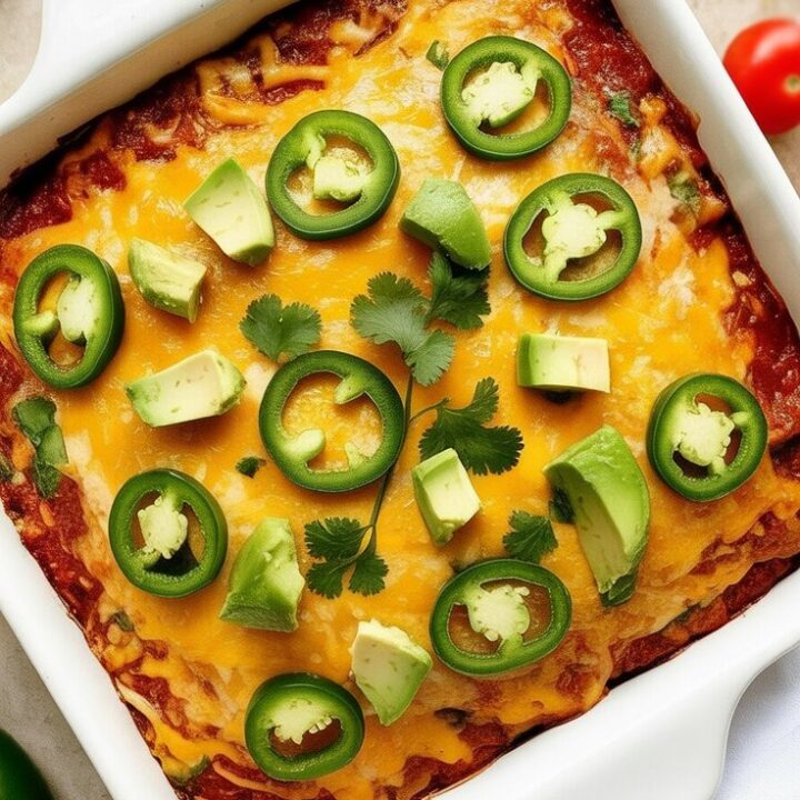 Keto Chicken Enchilada Casserole