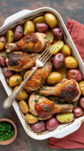 Roasted Chicken with Sausage and Potatoes