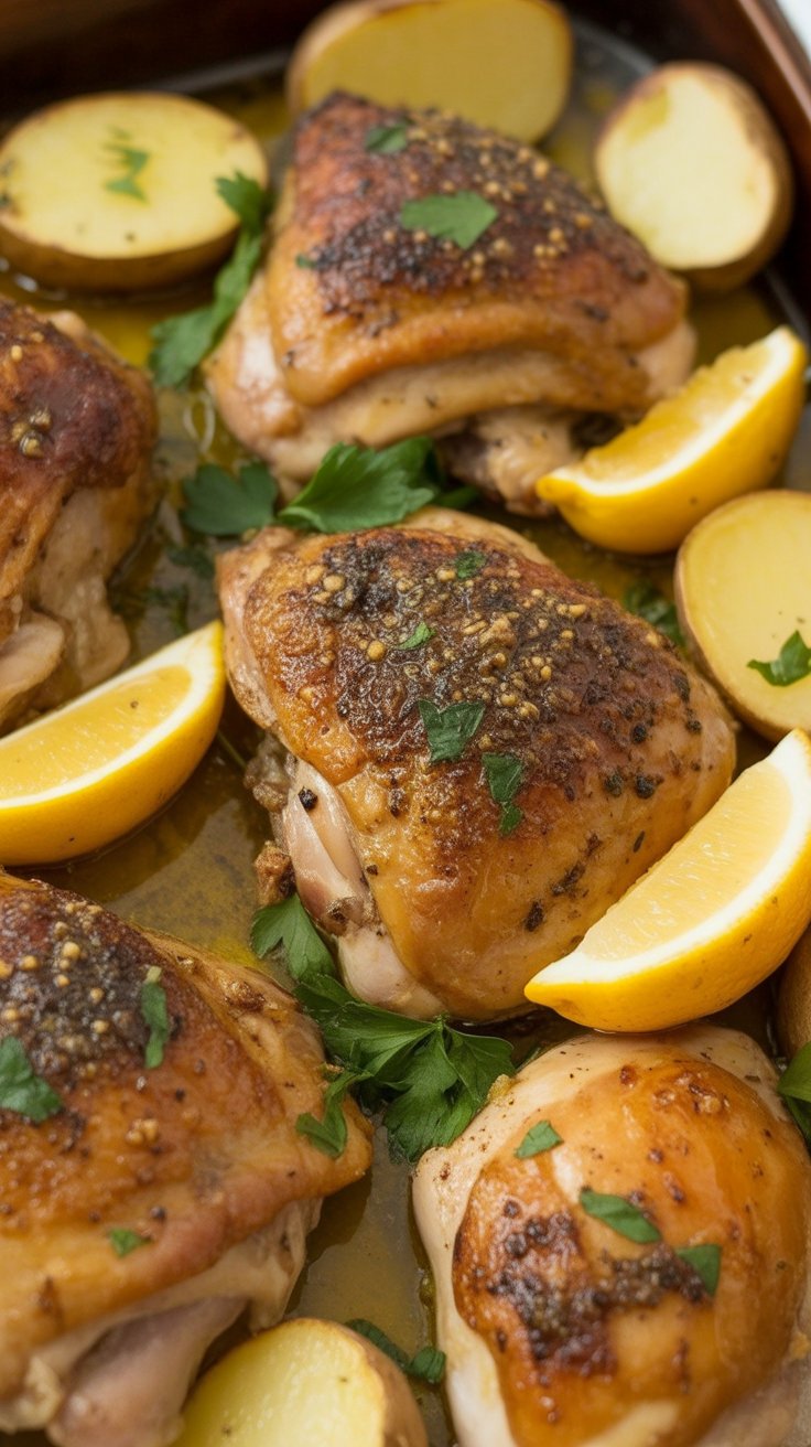 BEST Crockpot Lemon Chicken and Potatoes