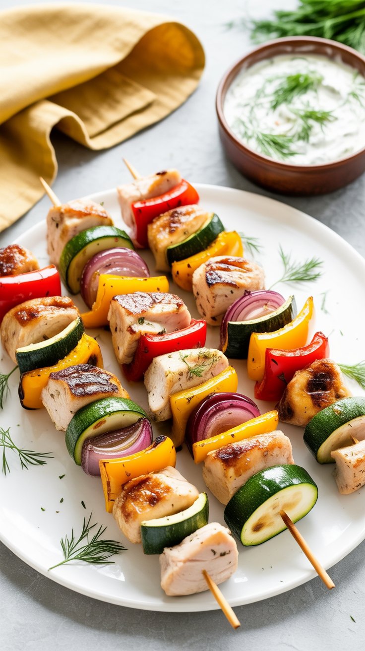 BEST Keto Greek Chicken Kabobs
