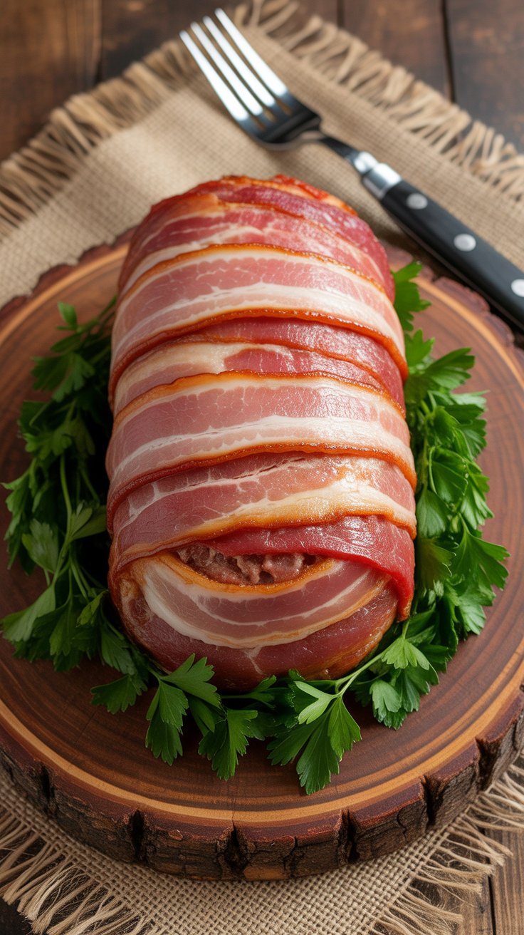 BEST Bacon-Wrapped Meatloaf